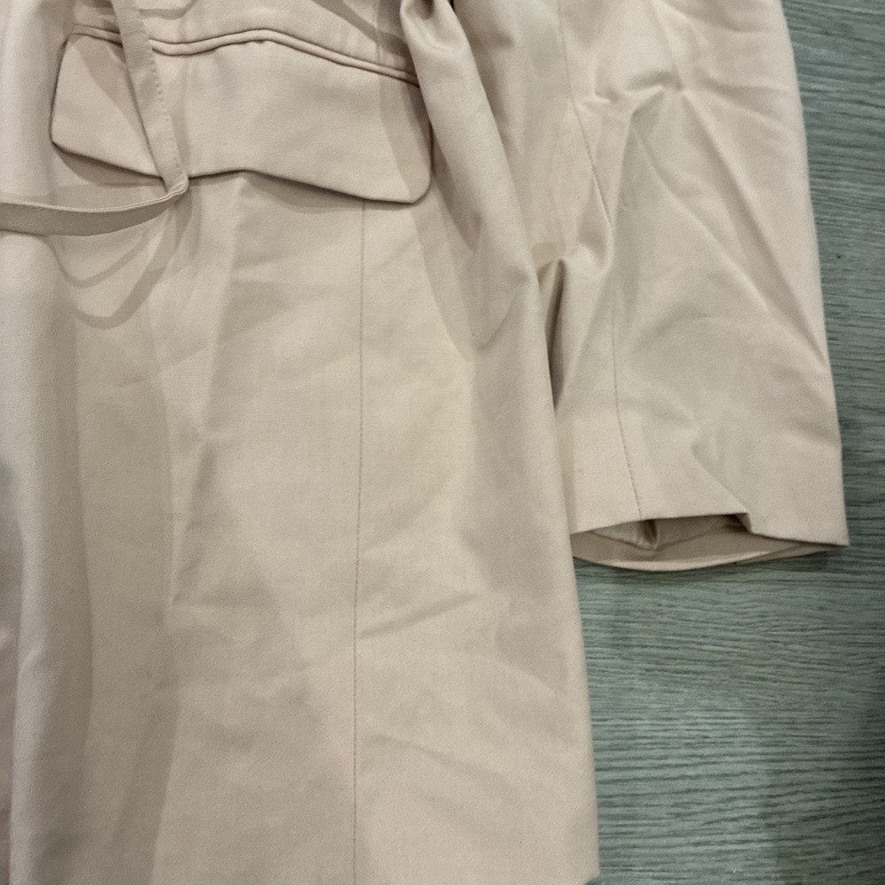 H&M Blush Pink Snap Button Blazer Suit Jacket With Belt | Size L